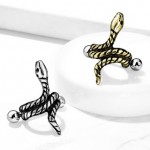 Coiled Snake Helix Ear Cuff